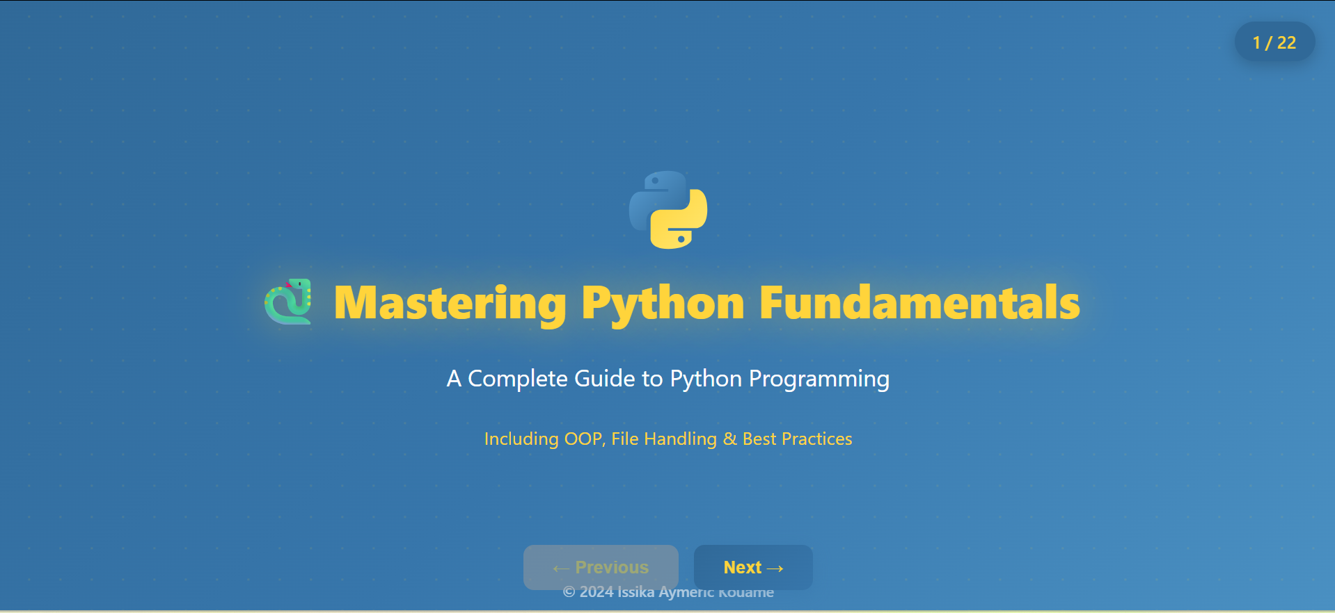 Python Tutorial Site